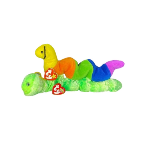 𝅺ty Beanie Babies Inch Squirmy Worm Duo! Beanie Baby - Picture 1 of 12